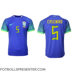 Brasilien Casemiro #5 Borta Matchtröja VM 2022 Kortärmad